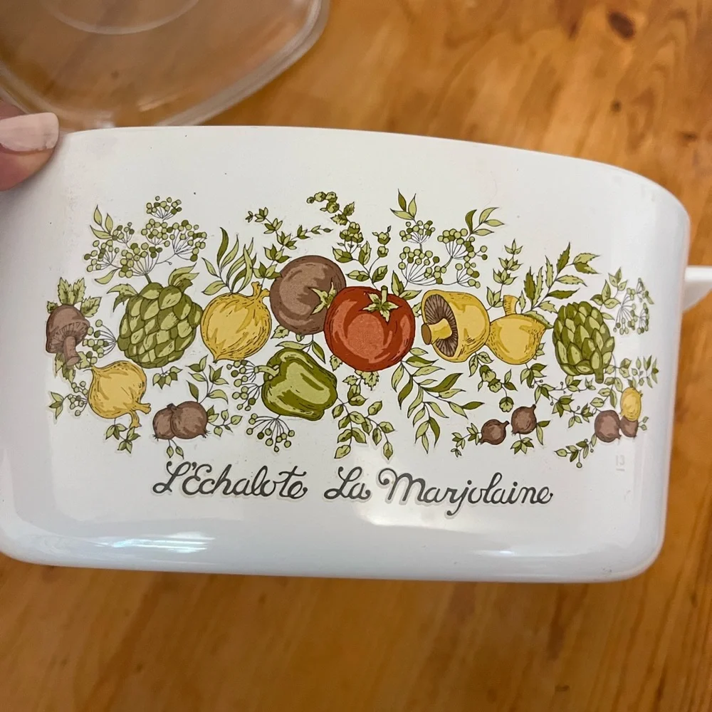 RARE CorningWare 178 MA L'Échalote la Marjolaine Casserole Dish A-3-B/Lid A-9-C